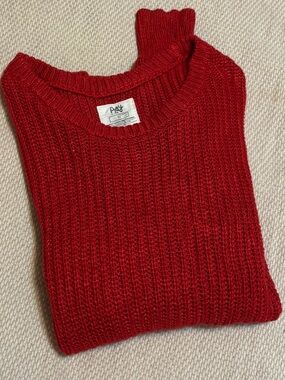 Little Sleepies Red Knit Sweater